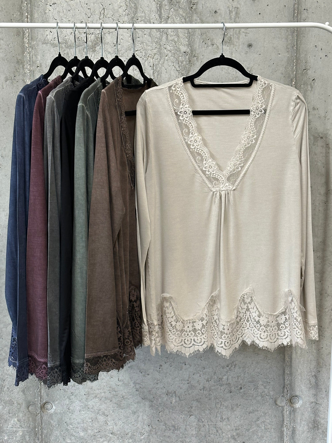 Top fluide dentelle & manches longues (38/42) MADE IN 🇮🇹