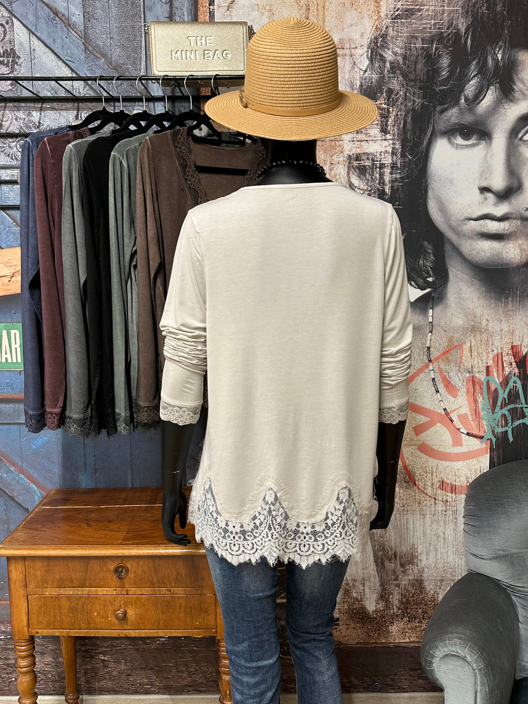 Top fluide dentelle & manches longues (38/42) MADE IN 🇮🇹