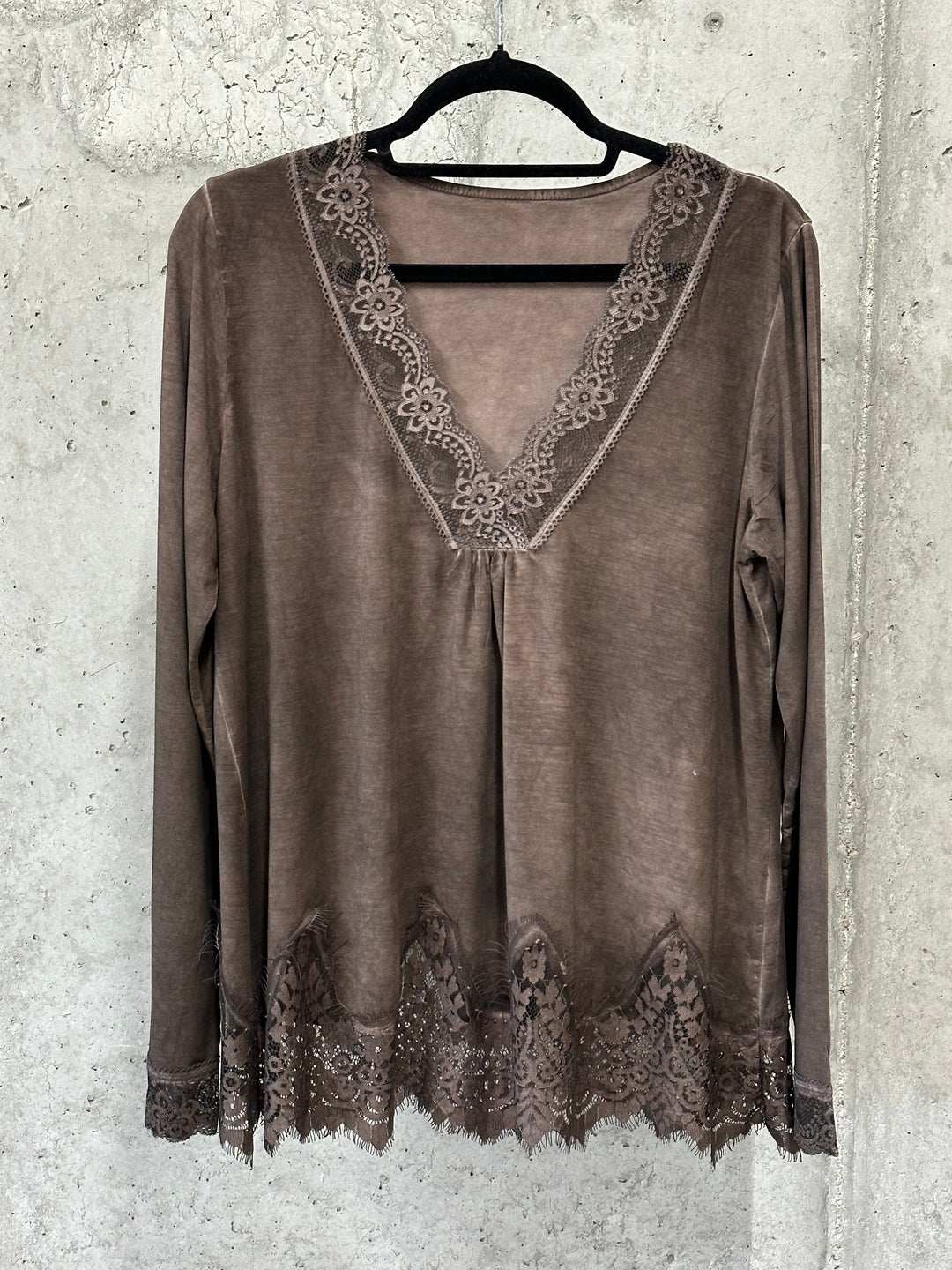 Top fluide dentelle & manches longues (38/42) MADE IN 🇮🇹