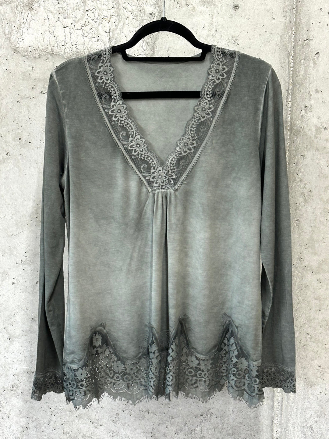 Top fluide dentelle & manches longues (38/42) MADE IN 🇮🇹