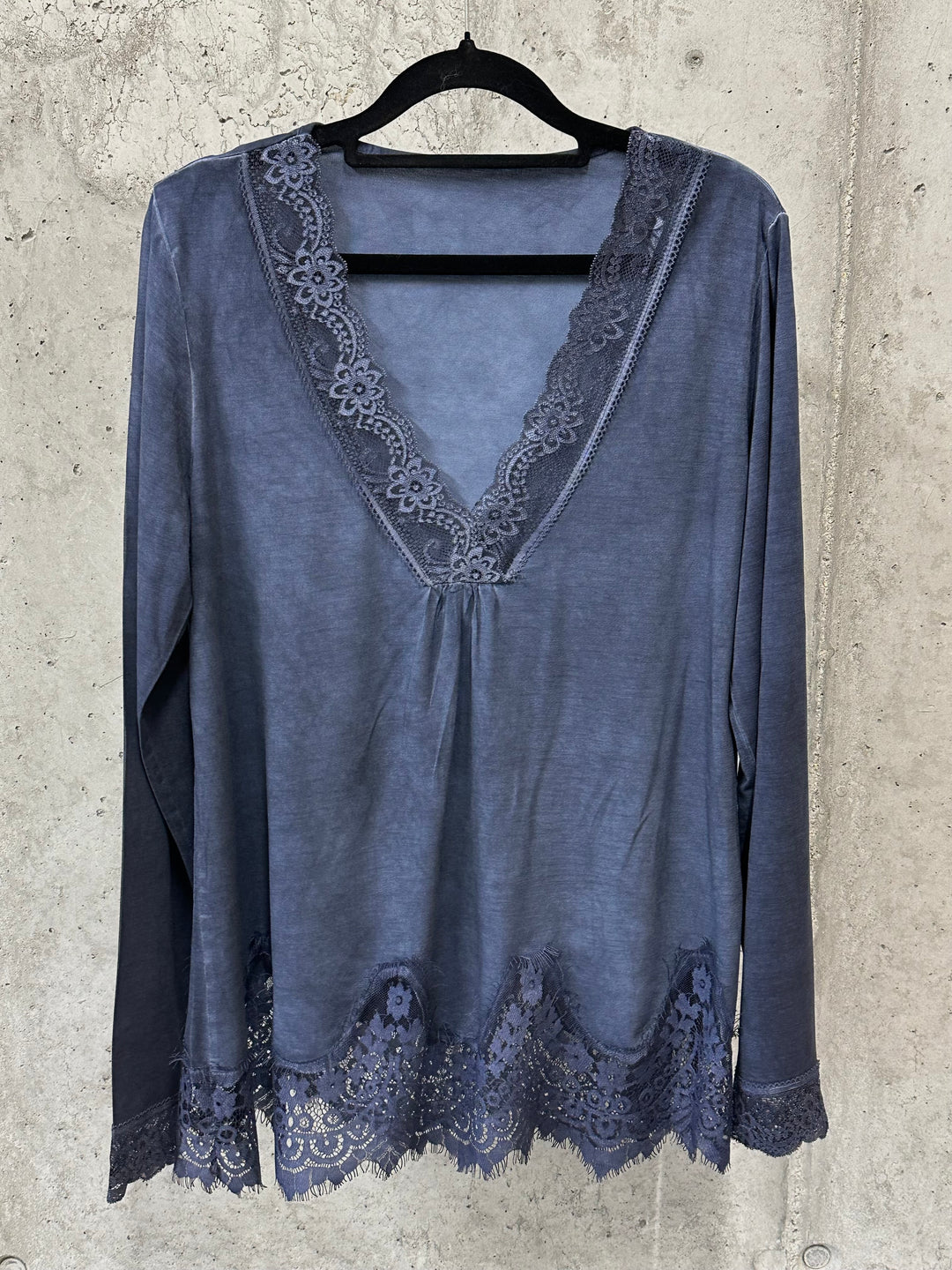 Top fluide dentelle & manches longues (38/42) MADE IN 🇮🇹