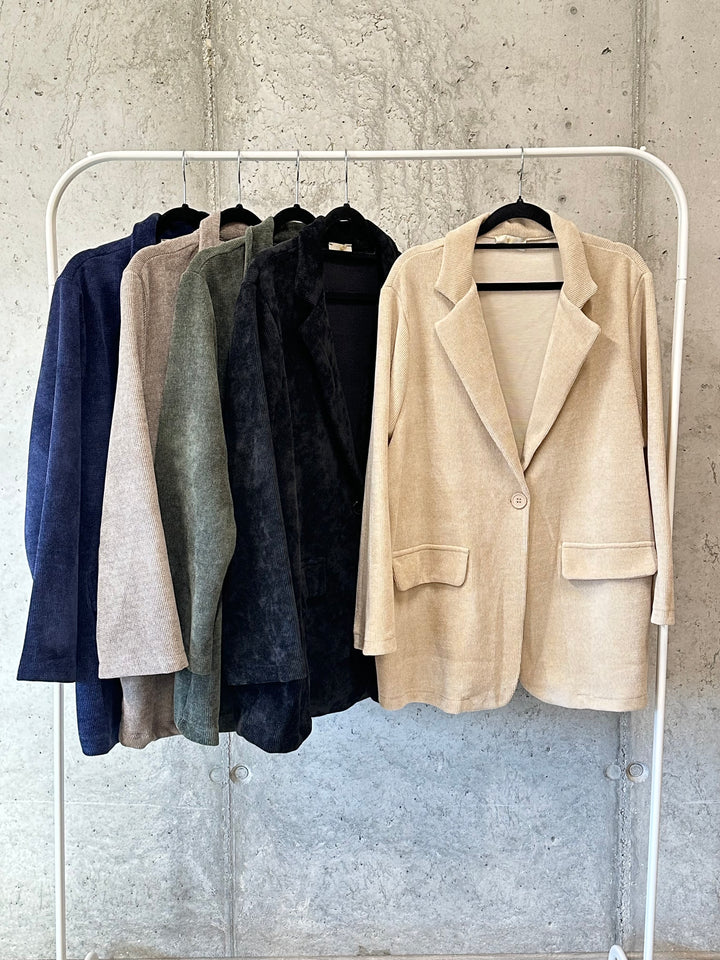 Blazer aus feinem, leichtem Cord (44/48) MADE IN 🇮🇹