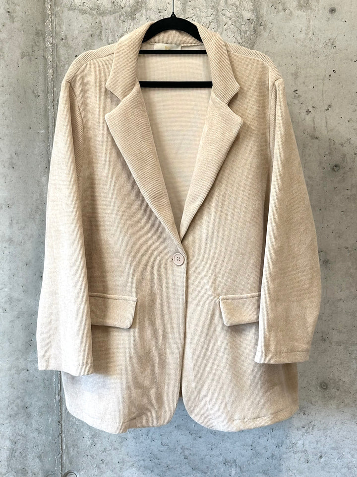 Blazer aus feinem, leichtem Cord (44/48) MADE IN 🇮🇹