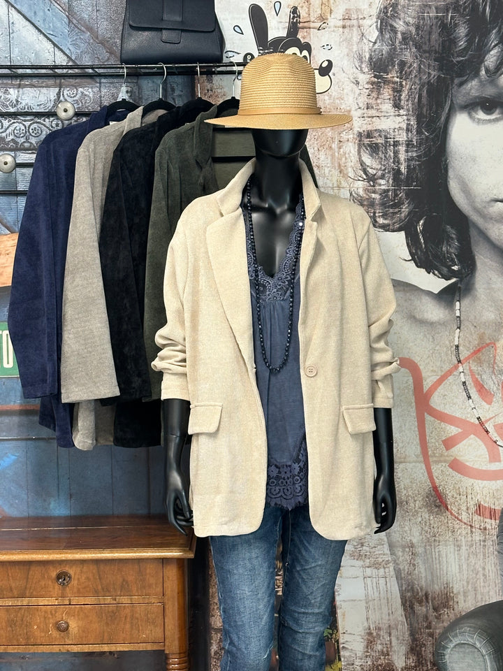 Blazer aus feinem, leichtem Cord (44/48) MADE IN 🇮🇹