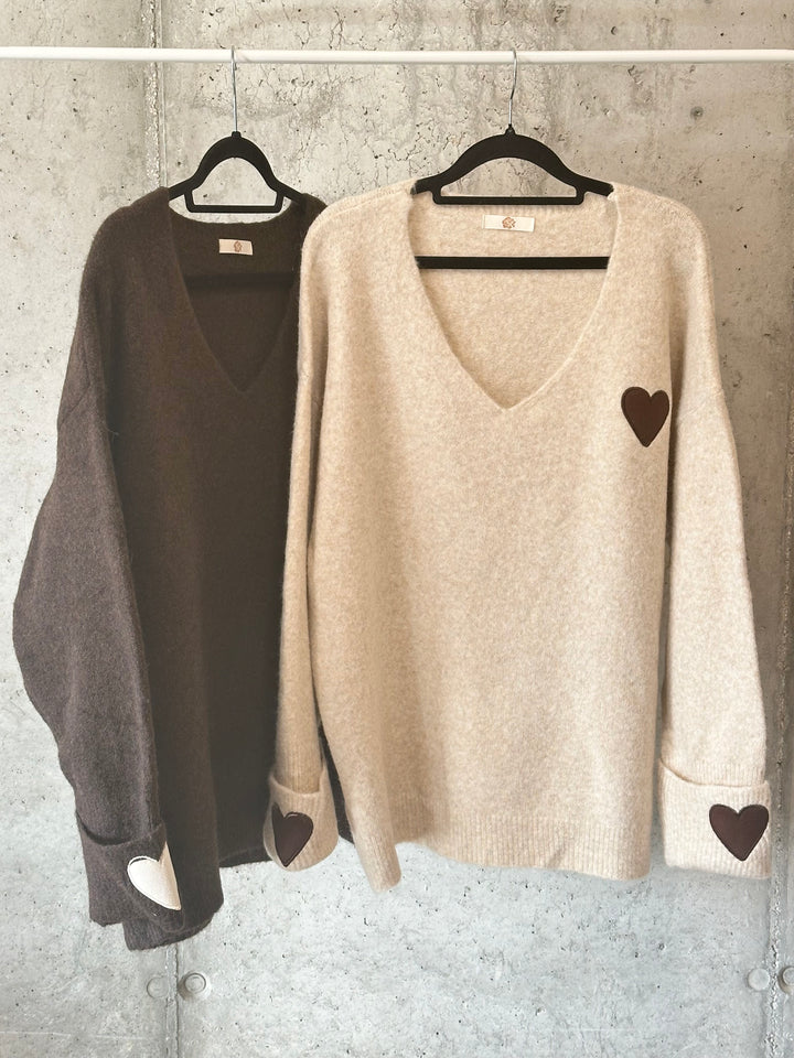 Pullover mit V-Ausschnitt „Coeur“ (42/46)