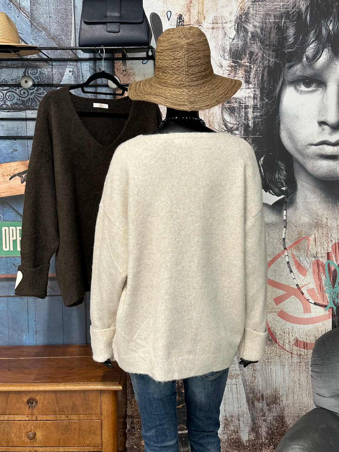 Pullover mit V-Ausschnitt „Coeur“ (42/46)