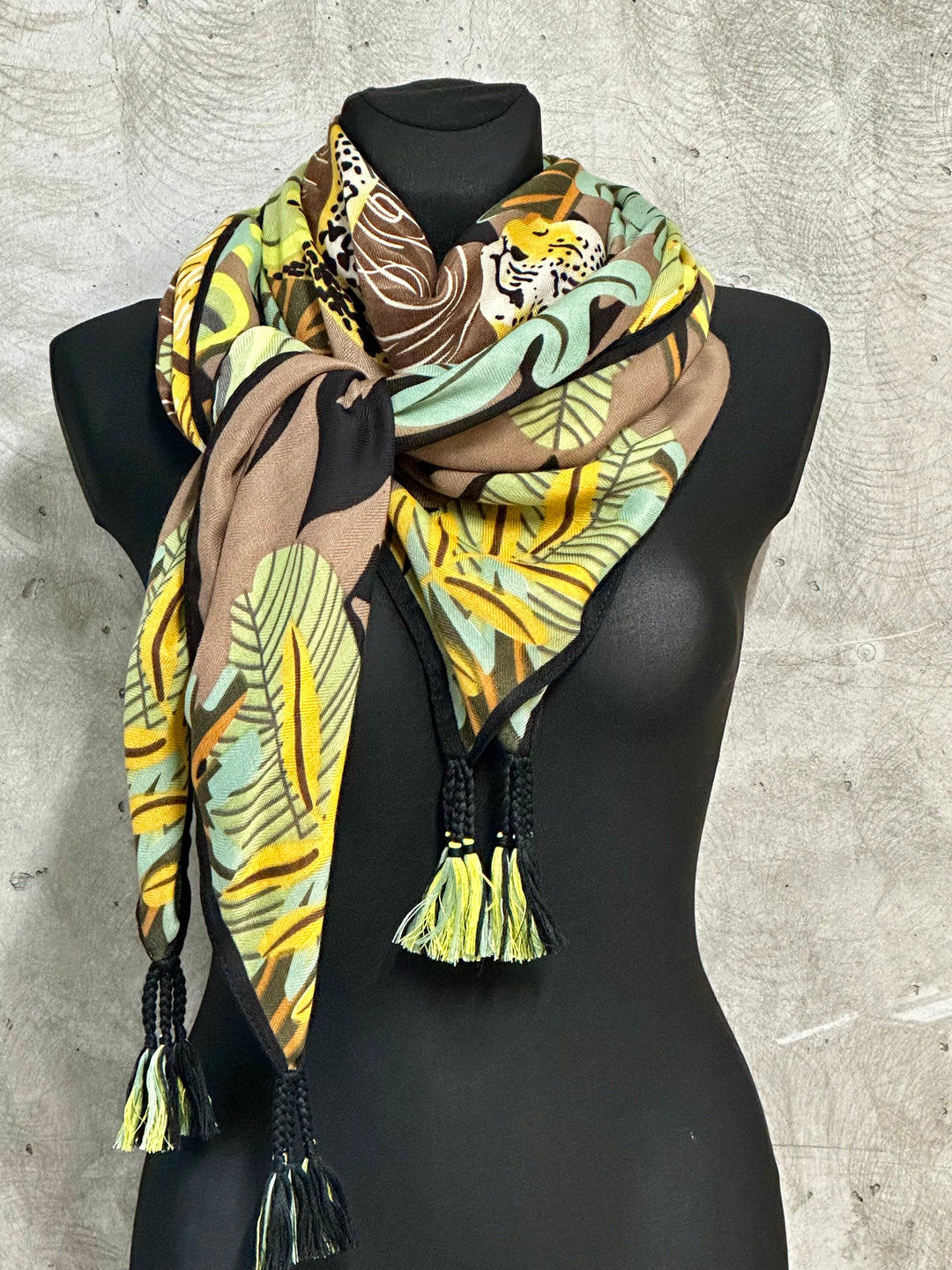 Foulard carré imprimé Tropical «Liv»
