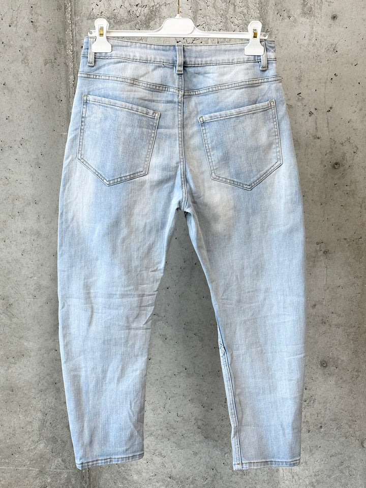 Hellblaue Jeans „Rebelle & Urbain” (S ➡️ XL)