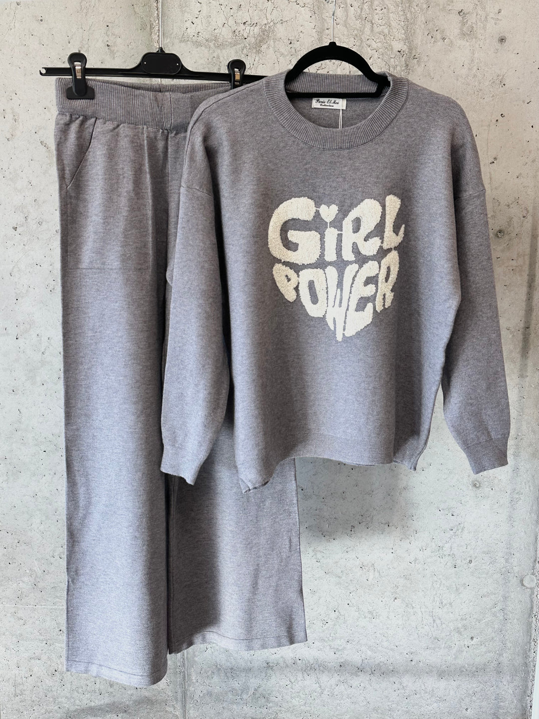 2-teiliges Relax-Set in Grau und Ecru (36/40)