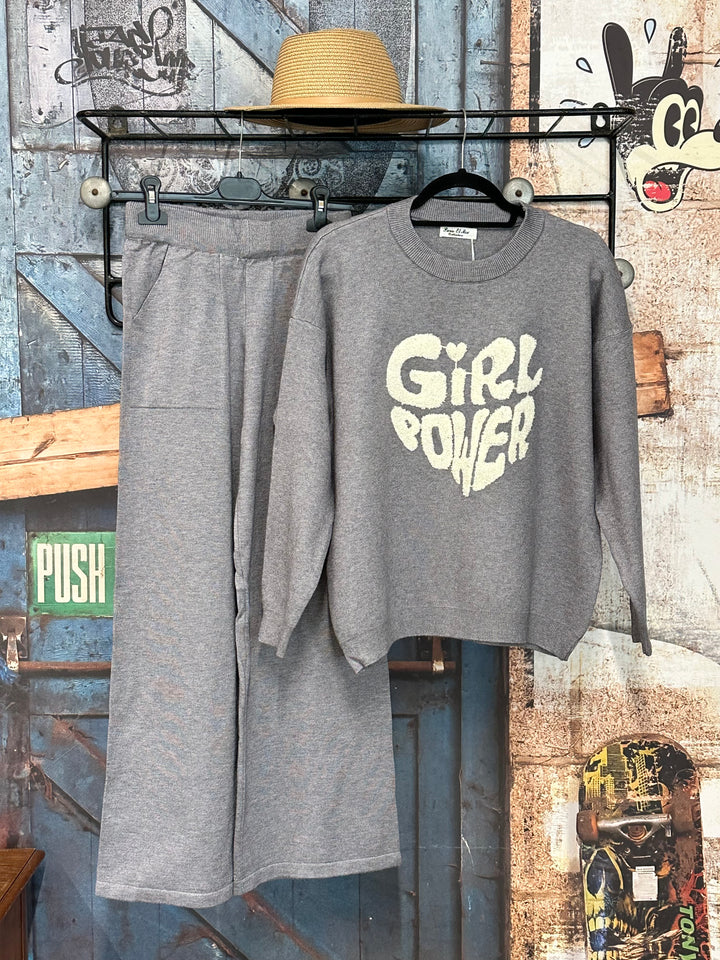 2-teiliges Relax-Set in Grau und Ecru (36/40)