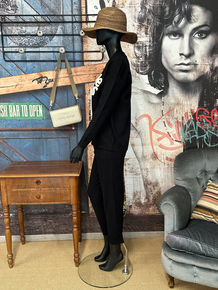 2-teiliges Relax-Set in Schwarz und Ecru (36/40)