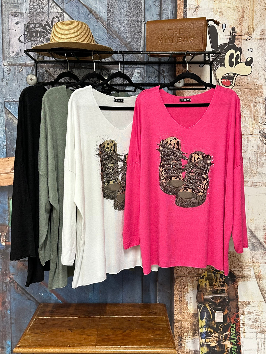 Oversize-Pullover mit V-Ausschnitt „Basket Léo“ (44/48) MADE IN ITALY