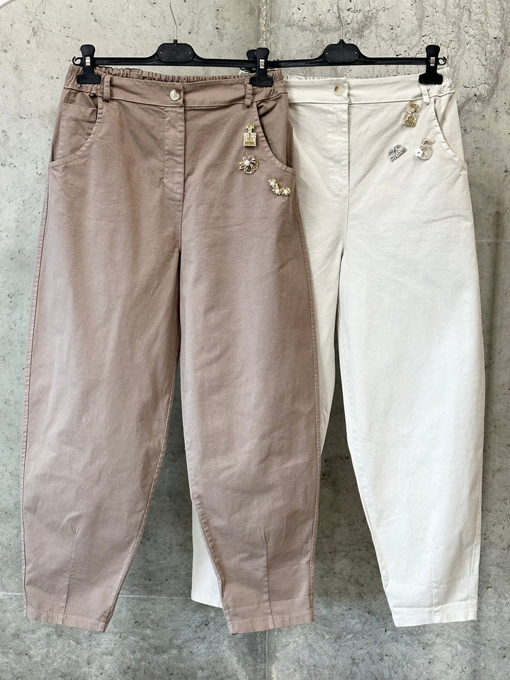 Hose in Barrel-Form  „City Chic“ (40/44) MADE IN ITALY