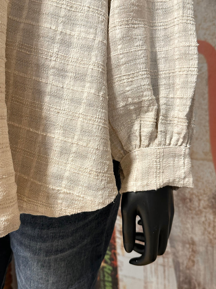 Beigefarbene Bluse im Bohemian-Stil (38/42) MADE IN ITALY