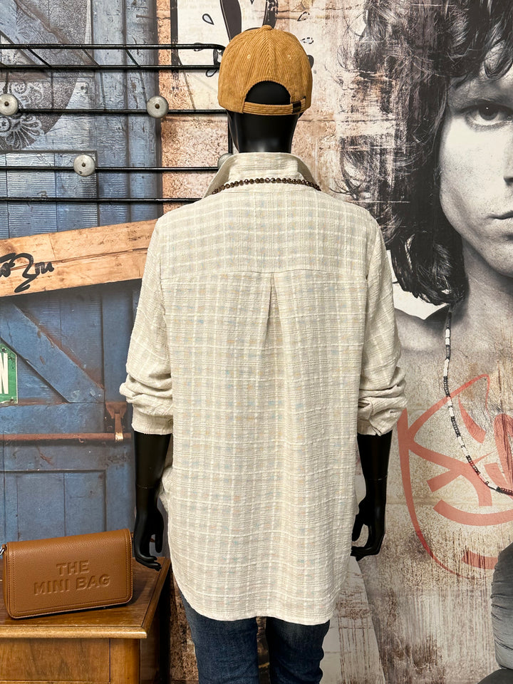 Beigefarbene Bluse im Bohemian-Stil (38/42) MADE IN ITALY