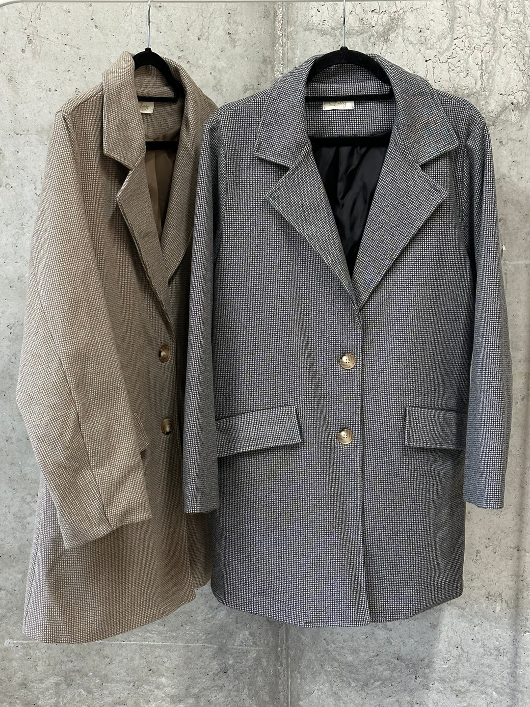 Lange Jacke mit Hahnentrittmuster (38/42) MADE IN ITALY