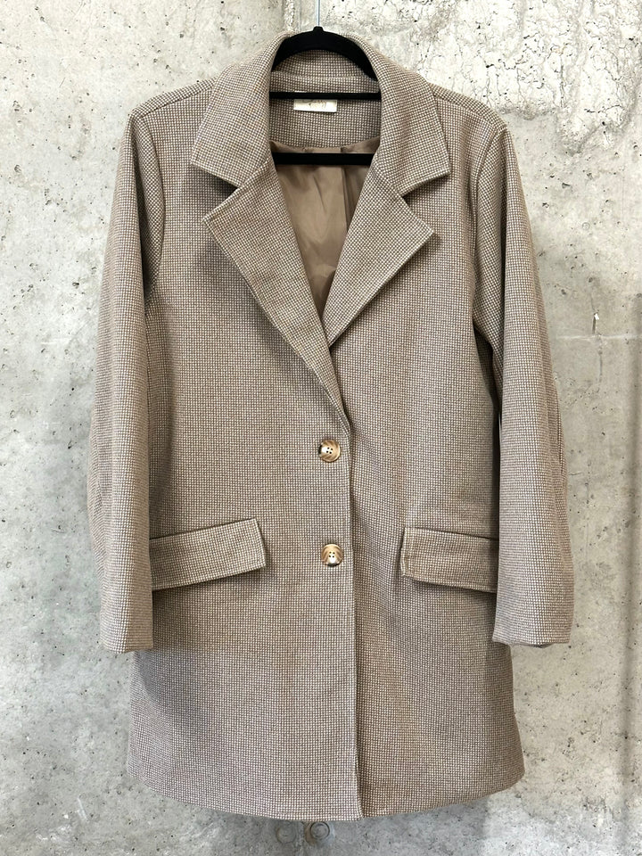 Lange Jacke mit Hahnentrittmuster (38/42) MADE IN ITALY