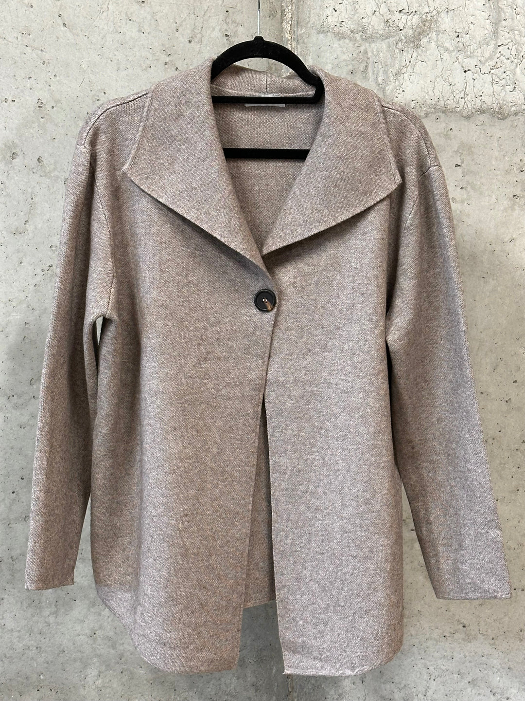 Jacke/Weste in Taupe meliert (38/42)