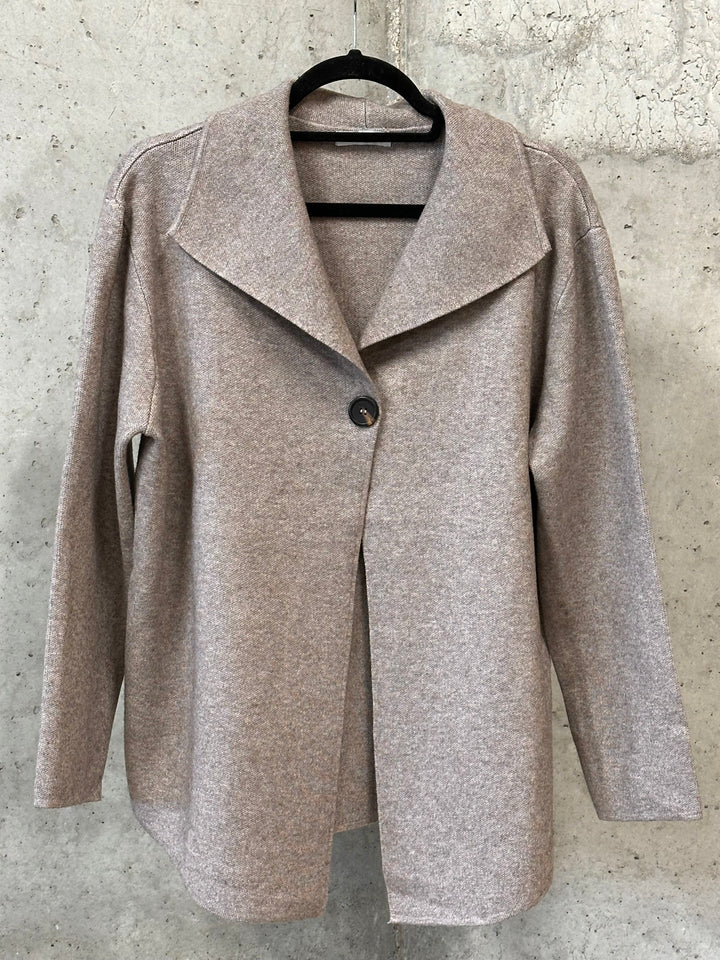 Jacke/Weste in Taupe meliert (38/42)
