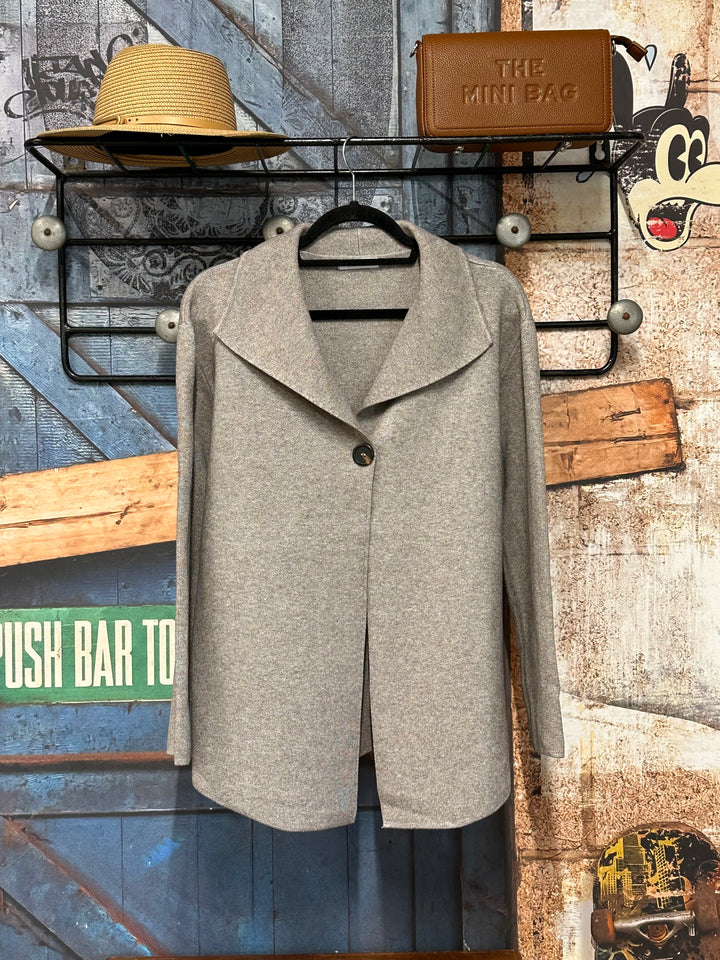 Jacke/Weste in Taupe meliert (38/42)