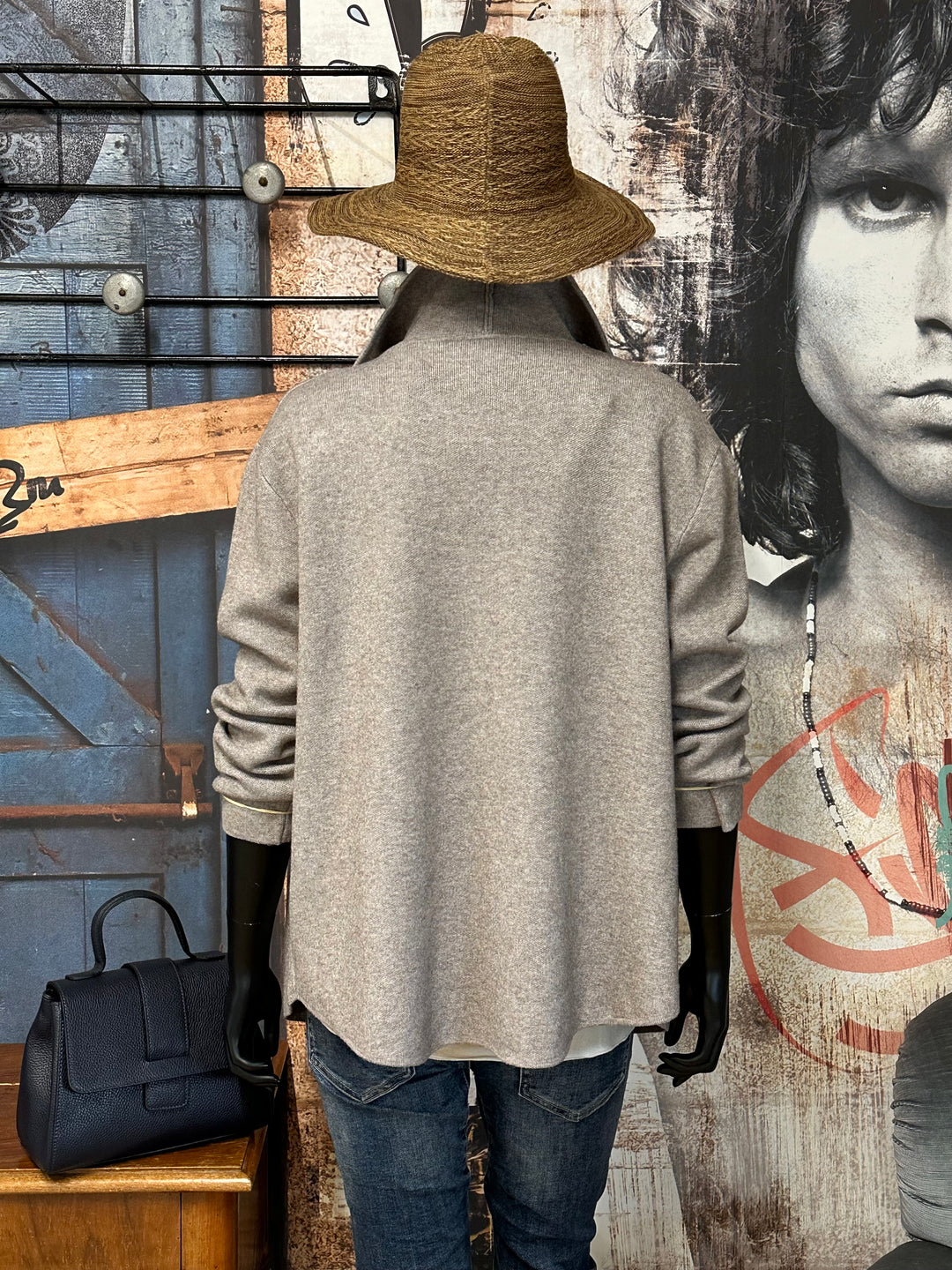 Jacke/Weste in Taupe meliert (38/42)