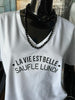 T-shirt "La vie est belle..." blanc/noir