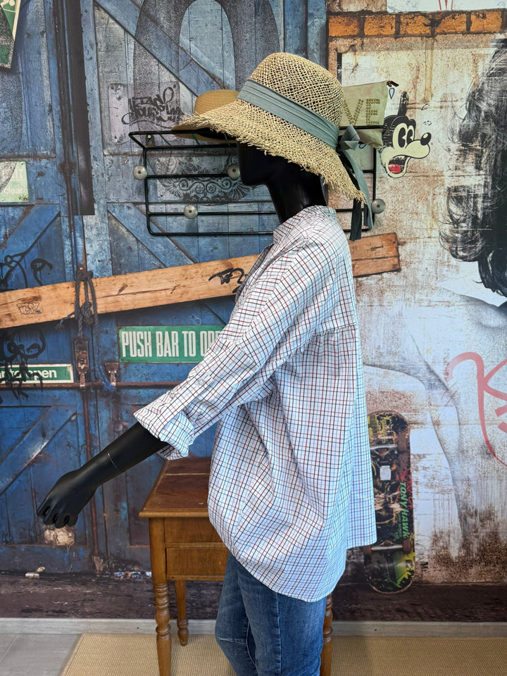 Karierte Bluse in origineller Passform (38/44) – Made in Italy