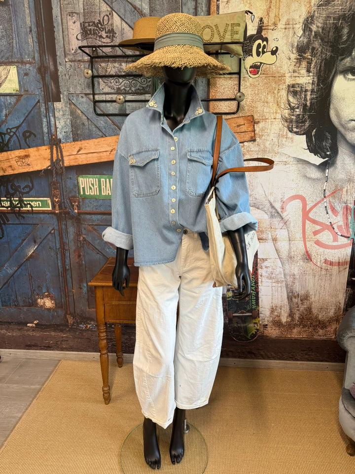 Baumwollhemd mit „Perlmuttknöpfen“ (Größen 40–46) MADE IN ITALY