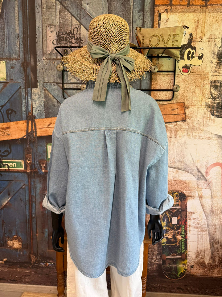 Baumwollhemd mit „Perlmuttknöpfen“ (Größen 40–46) MADE IN ITALY