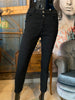 Schwarze Stretch-Jeans mit elastischer Taille