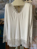 Unterziehpullover Spitze creme