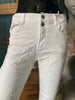 Jean blanc stretch taille élastique